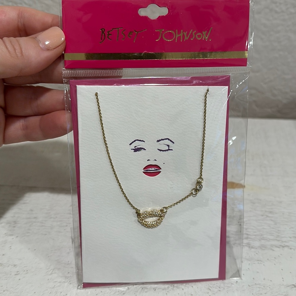 NWT- Betsey Johnson Greeting Card with Necklace